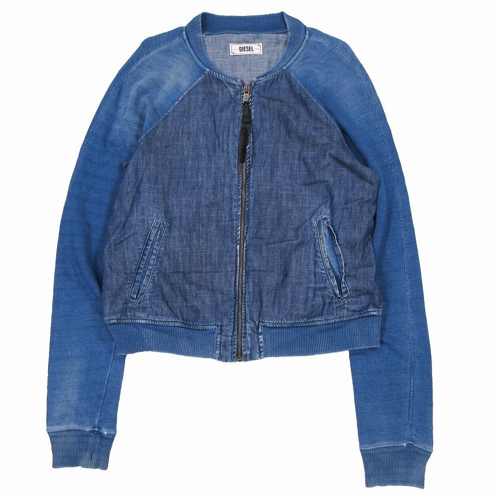 DIESEL ディーゼル MA-1 ジャケット ブルゾン デニム スウェット 切替 