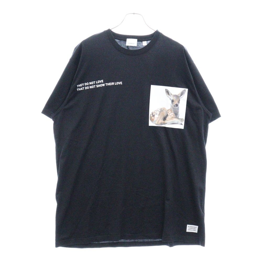 BURBERRY (バーバリー) 19SS MONTAGE PRINT COTTON OVERSIZE T-SHIRT モンタージュ プリント半袖 Tシャツ ブラック 4558807 - メルカリ