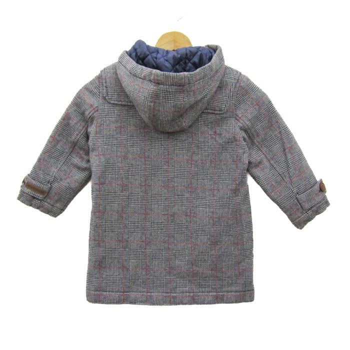 お値下げ【新品未使用】ミキハウス　ダッフルコート　チェック柄　100 ミキハウス ダッフルコート アウター チェック柄 中綿入り キッズ