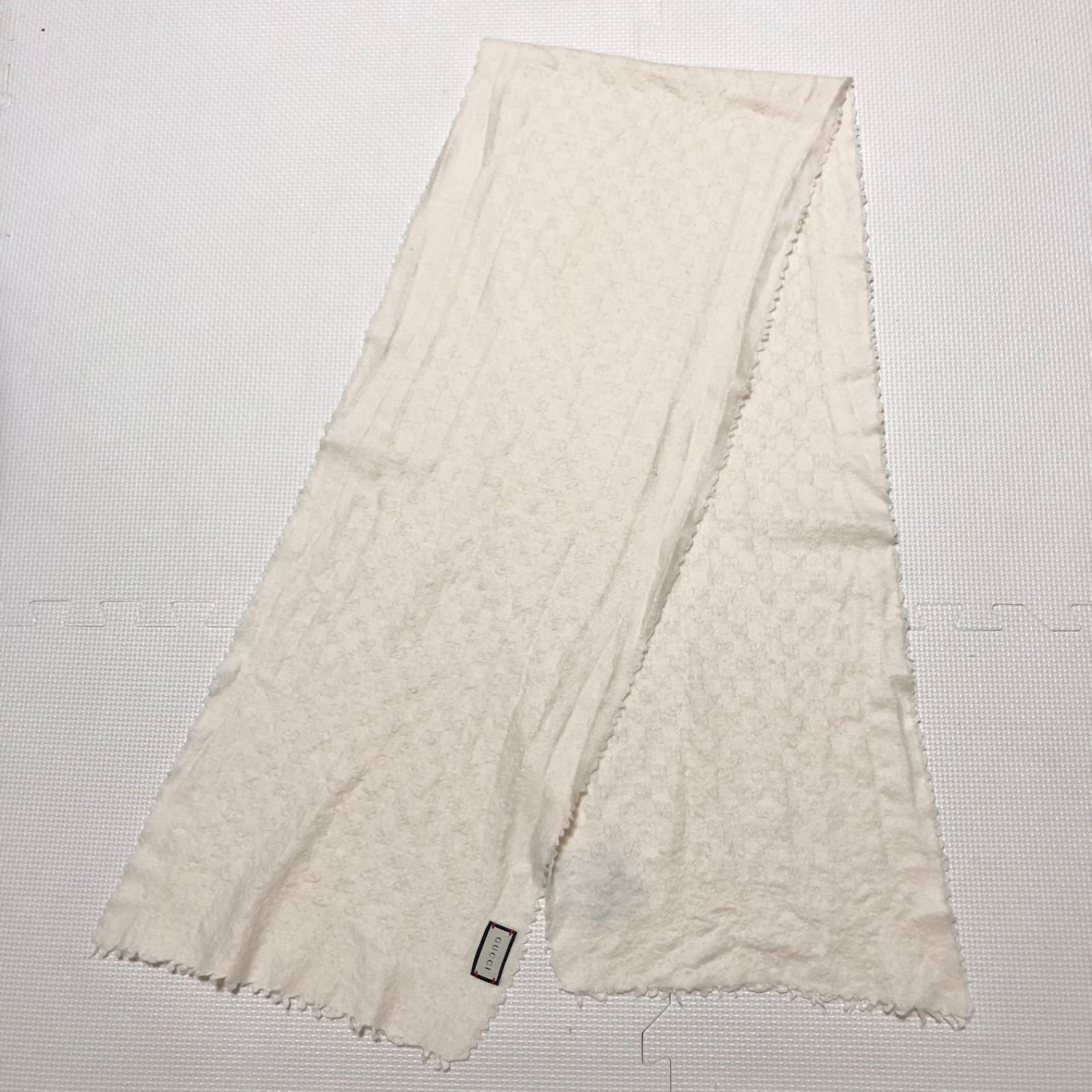 □現行タグ□希少カシミヤ100%□GUCCI グッチ GG柄総柄 大判ストール