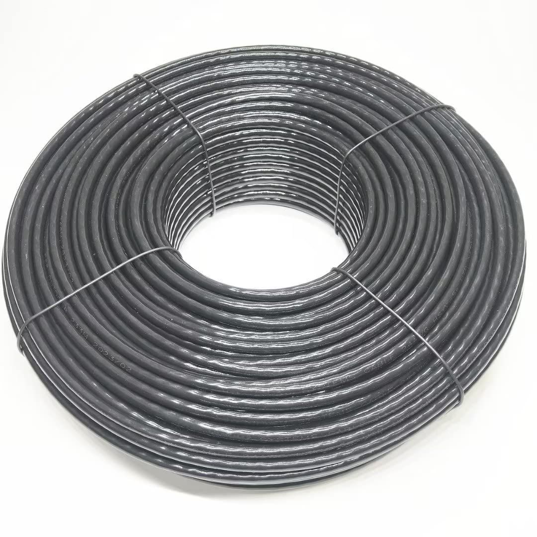 50M 50M 屋外用 LANケーブル 自作用 屋外対応 防水 アウトドア CAT5e 屋外仕様 2重被覆 難燃性 耐候性 高耐久 自由長さカット PoE対応 ケーブルクリップ付属 適格請求書発行可