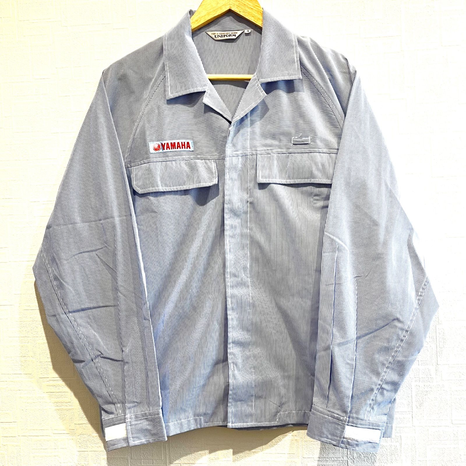 美品　YAMAHA 企業ロゴ　長袖　ジャケット　ワーク　フルジップ 古着 JH Design YAMAHA ヤマハ レーシングジャケット メンズXL