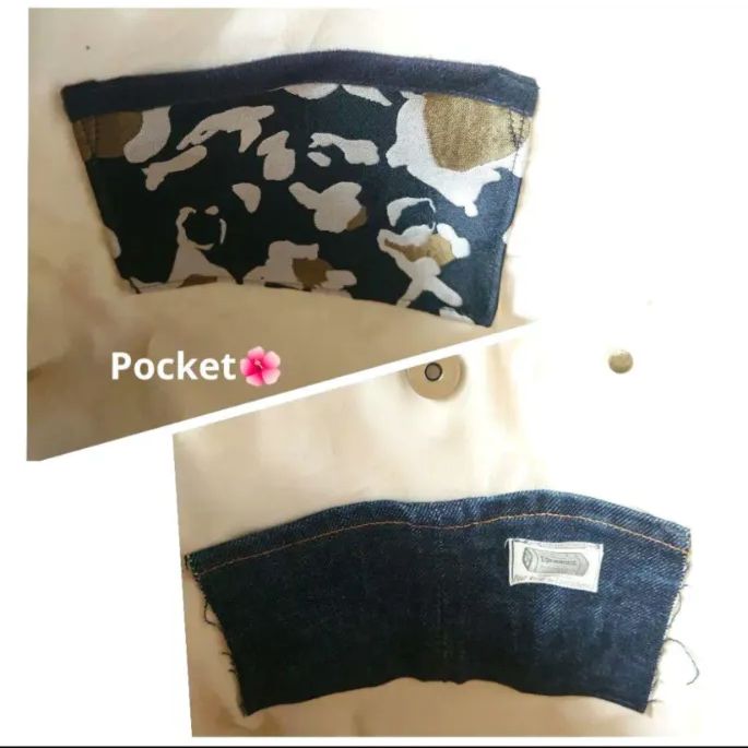 No.375【DENIM✖️leopard toteBAG❤️】ヒョウ柄デニムリメイクトート