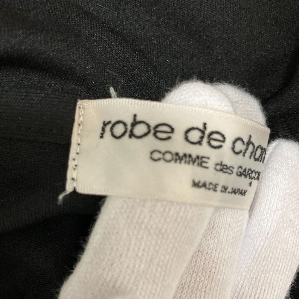 美品 COMME des GARCONS コムデギャルソン ローブドシャンブル 異素材切替 長袖 ブラウス AD1999 ブラック レディース 古着 中古 COMME des GARCONS - 美品 COMME des GARCONS コムデギャルソン