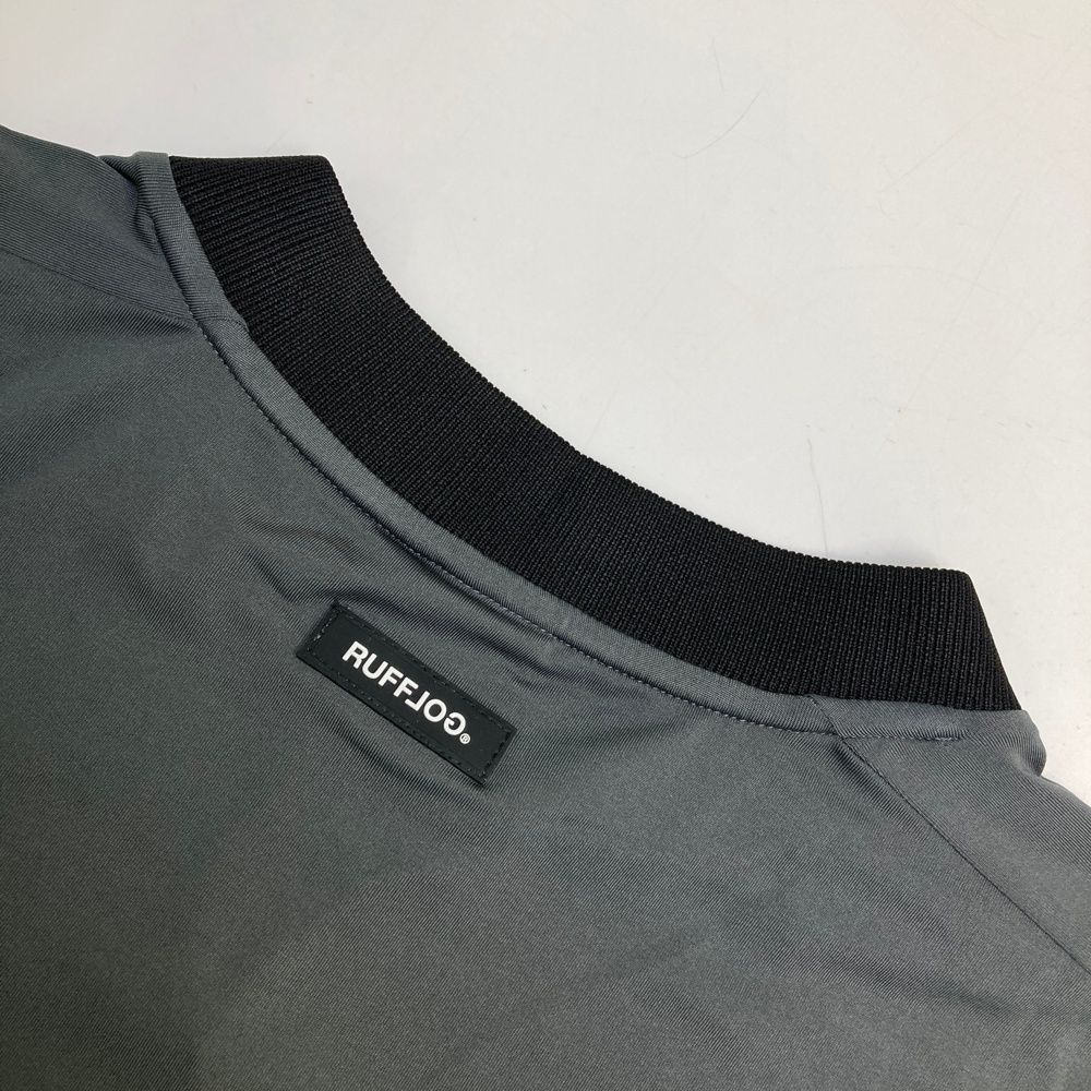 RUFFLOG ラフロッグ　ハーフジップ ホワイトLサイズ 美品】RUFFLOG ラフロッグ ハーフジップ モックネックシャツ