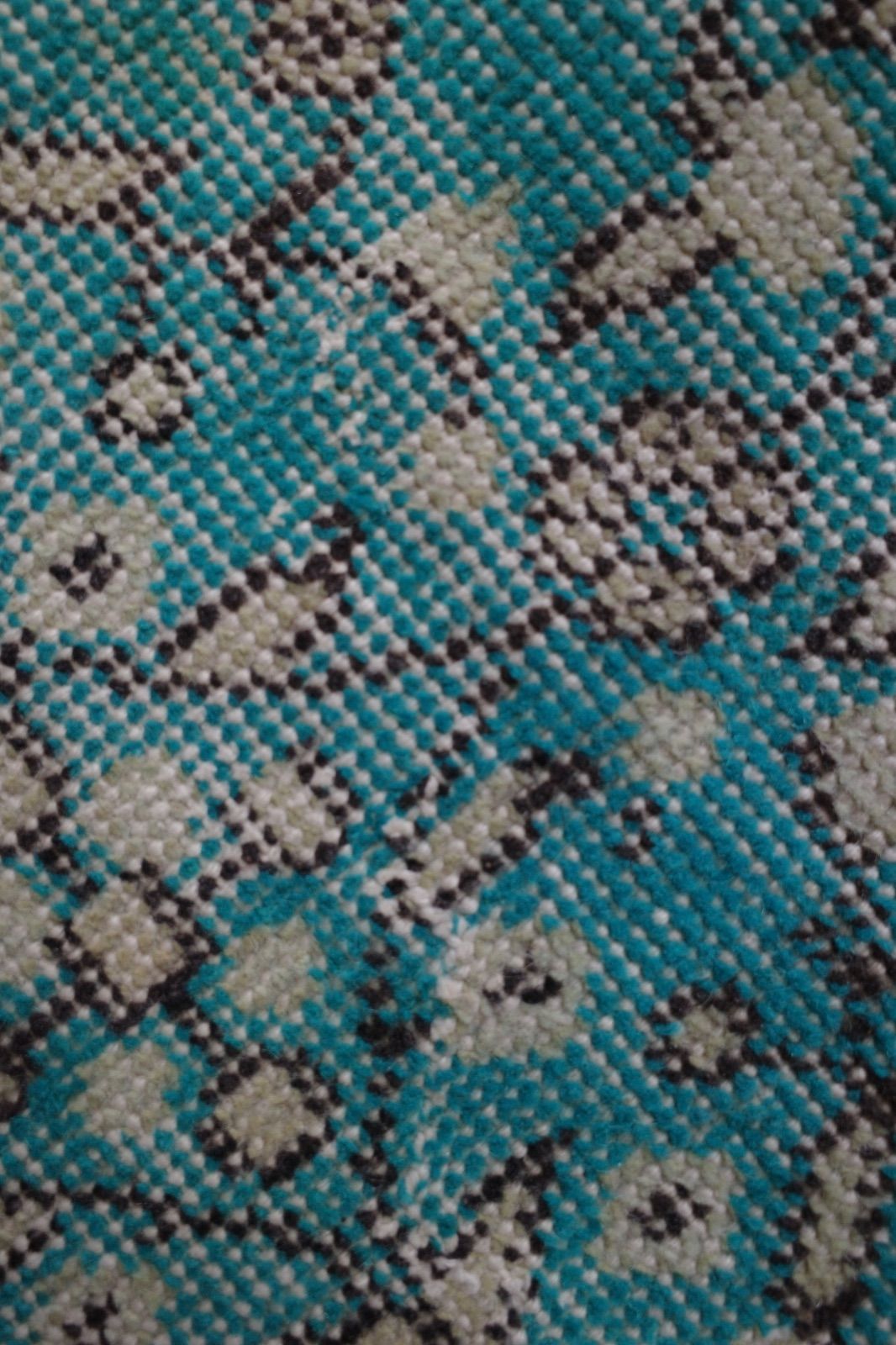 大判 トルコ ヴィンテージラグ ターコイズブルー クラシカル109×208