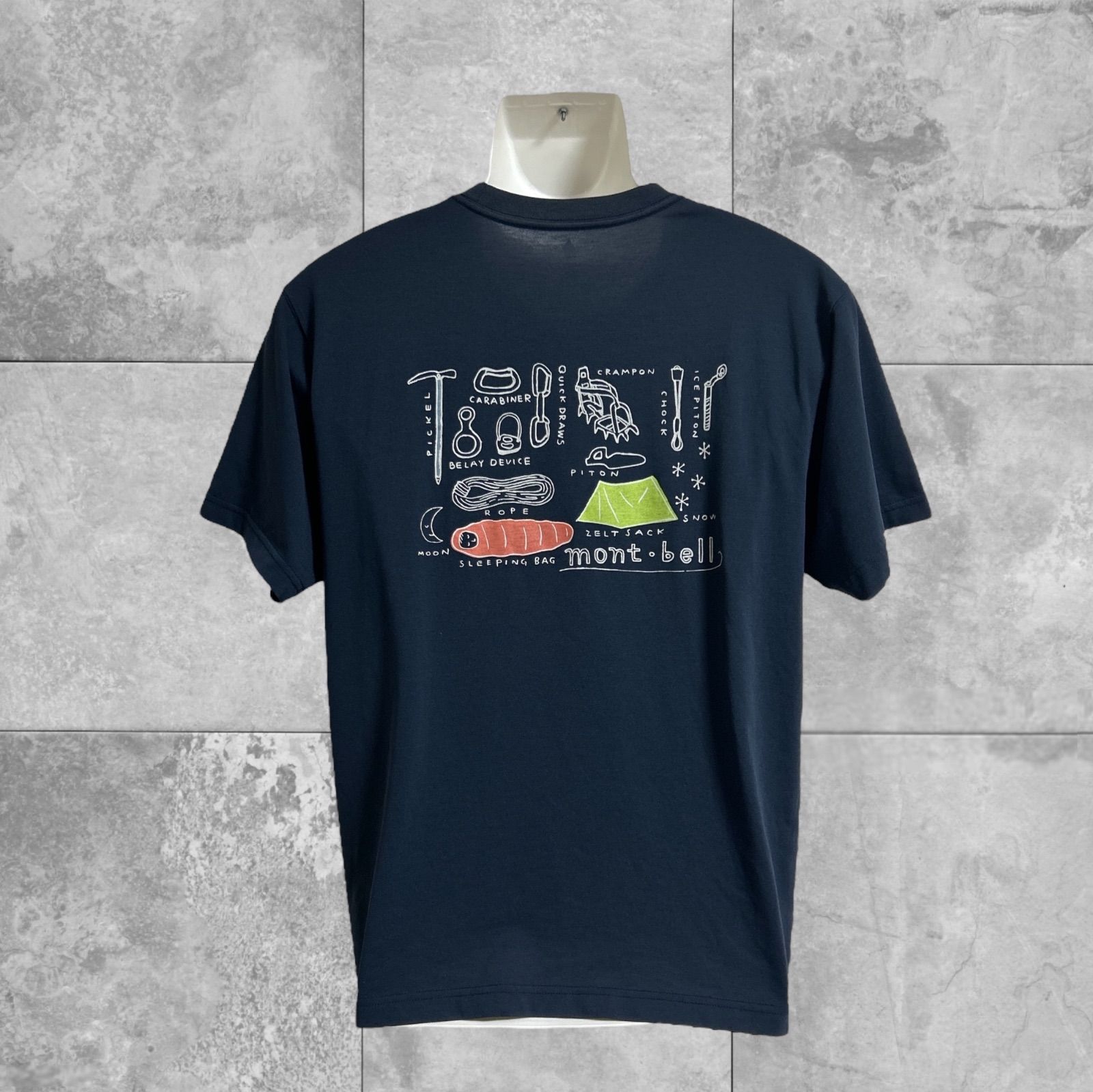 mont-bell モンベル メンズ Tシャツ L 半袖カットソー バックプリント 