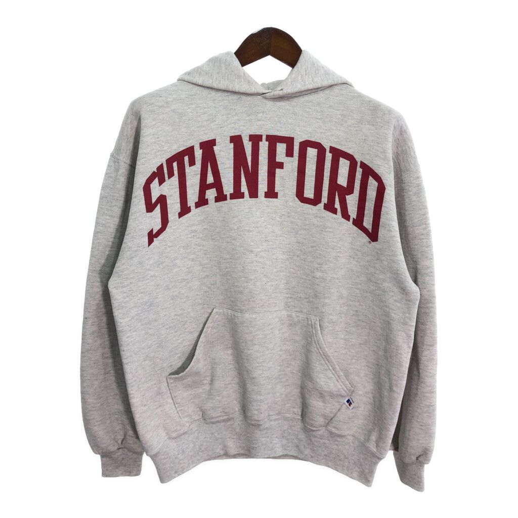 90年代 USA製 RUSSELL ATHLETIC ラッセル STANFORD スタンフォード スウェット カレッジ ライトグレー (メンズ L) 中古 古着 R2642