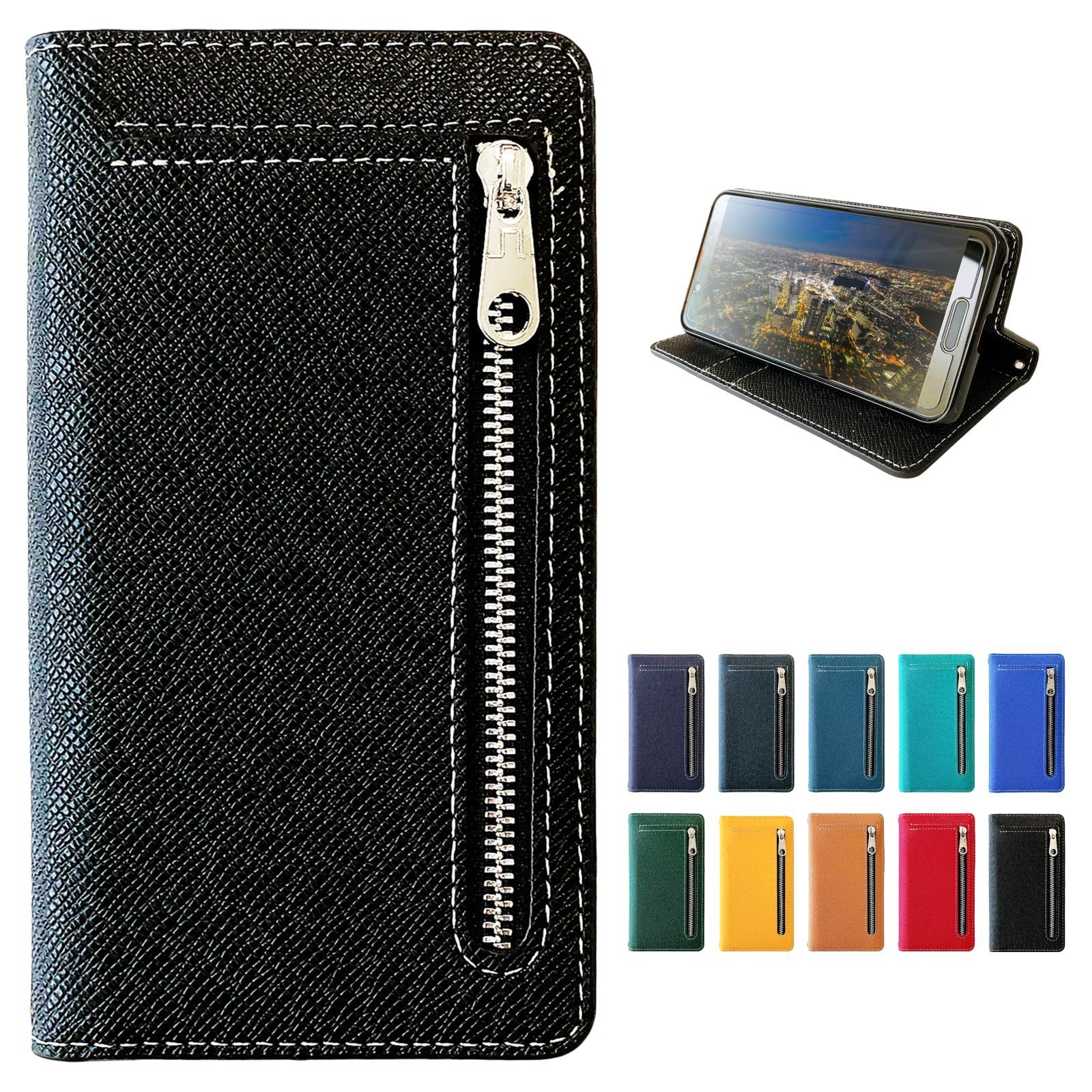 【特価商品】SC-01M SCV45 ケース 専用 カバー 手帳型 SC-01Mケース Note10+ SC-01Mカバー SCV45ケース SCV45カバー SC01M Galaxy 財布付き 上質な型押し black