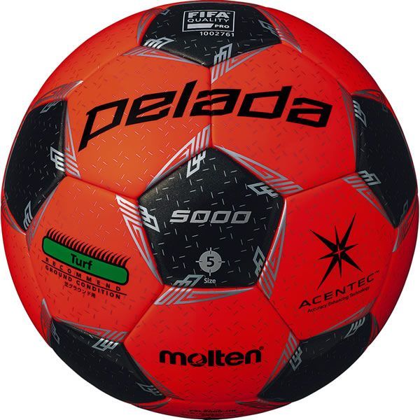 【新品未使用】 モルテン サッカーボール ペレーダ 5000 芝用 5号球 検定球国際公認球 F5L5000-OK 