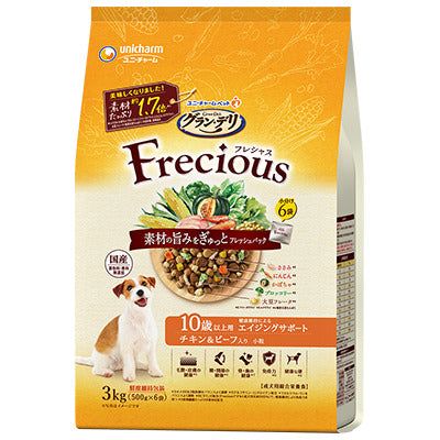 ユニ チャーム グラン デリ フレシャス 10歳以上用 チキン-ビーフ入り 3kg 500g×6袋 ×4袋