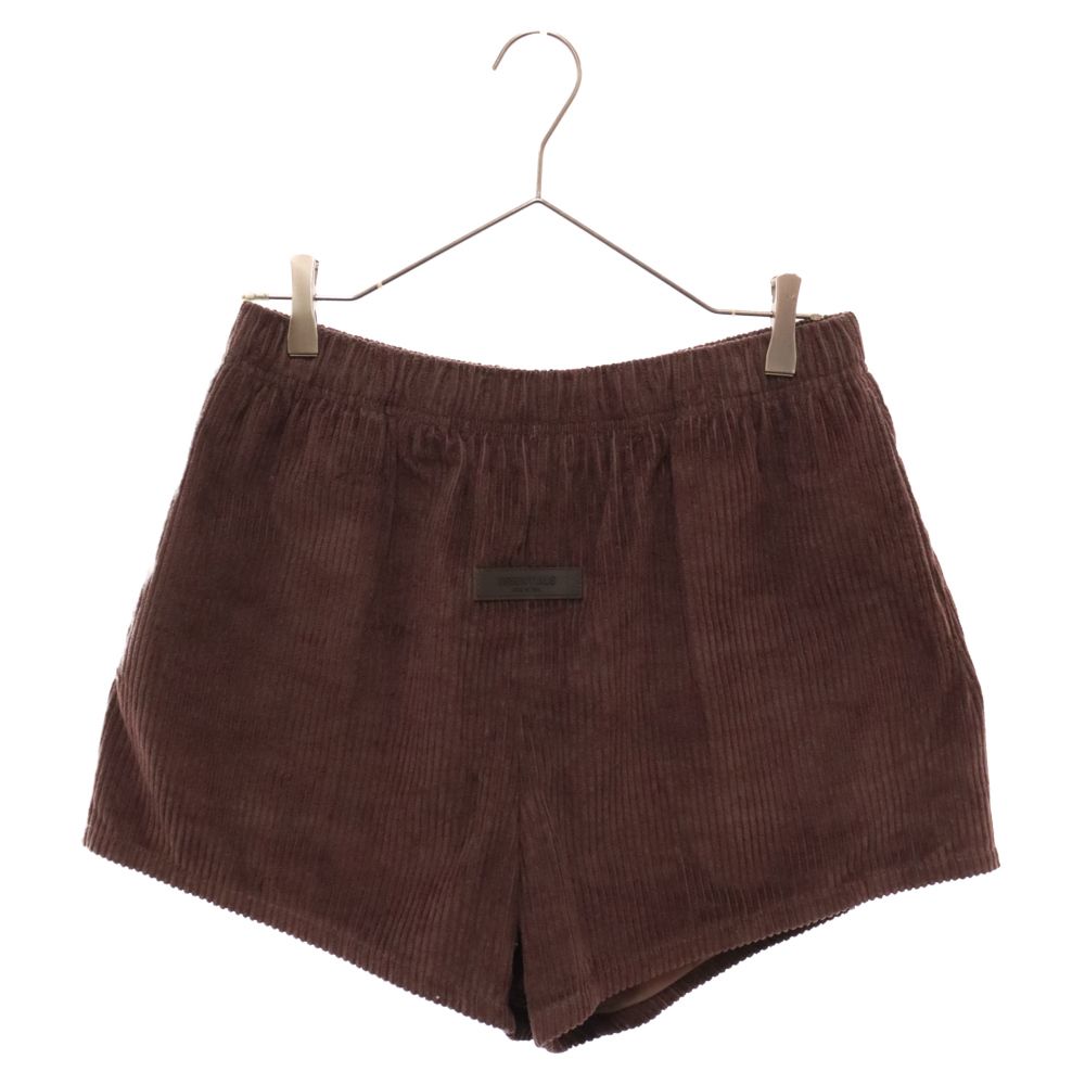 FOG Essentials (エフオージー エッセンシャルズ) ロゴパッチ付き コーデュロイ ショーツ ハーフパンツ ブラウン