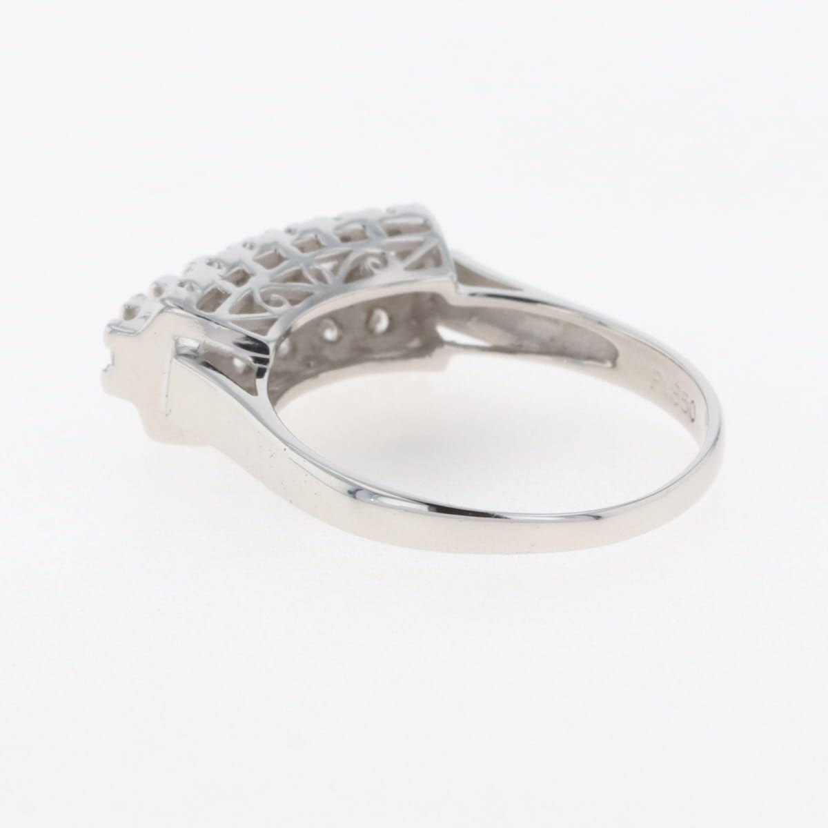 メレダイヤ デザインリング プラチナ 指輪 リング 12号 Pt850  