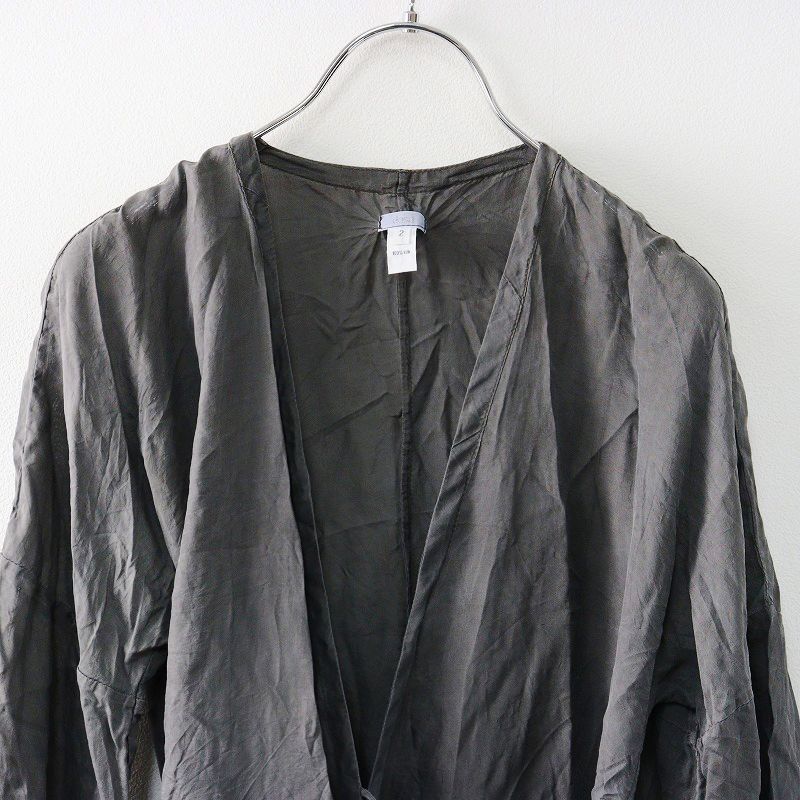  ドーサ dosa シルク カシュクール ワンピース 2 チャコールグレー トップス 前開き ローブ その他 その他