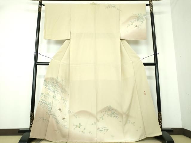 平和屋着物○訪問着 友禅 作家物 吉祥花文 暈し染め 正絹