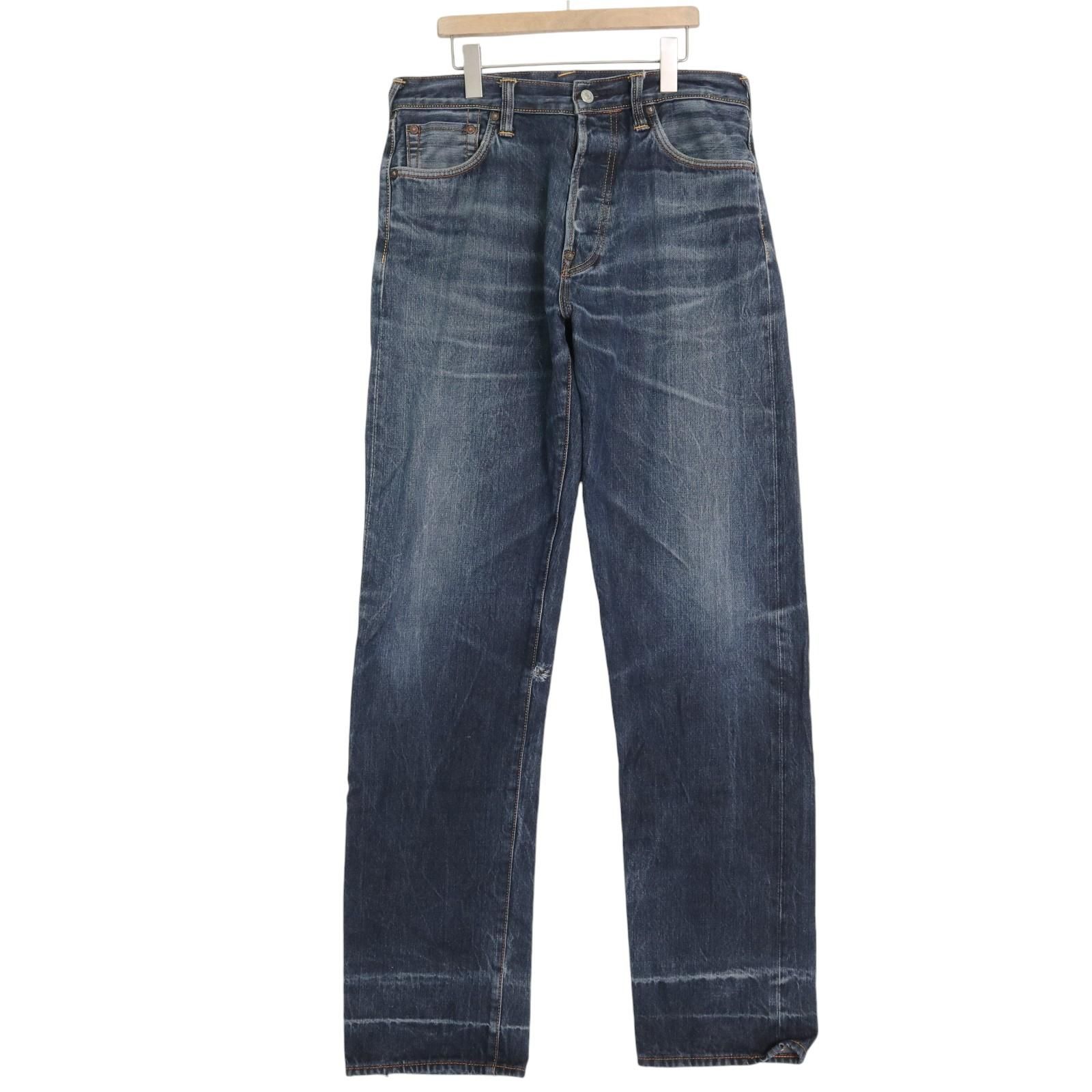 エヴィス　ジーンズ EVISU エヴィス デニムパンツ ブルー (メンズ W32) 中古 古着 A2048