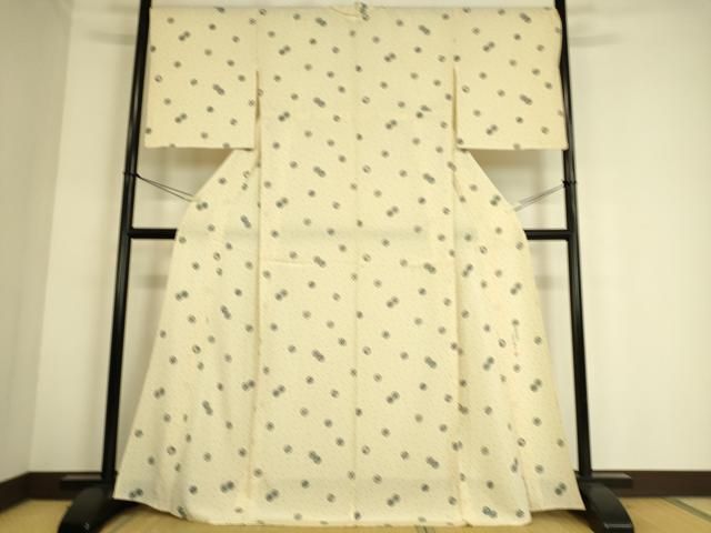 平和屋着物○江戸小紋 訪問着 作家物 信一 切り嵌め吉祥花