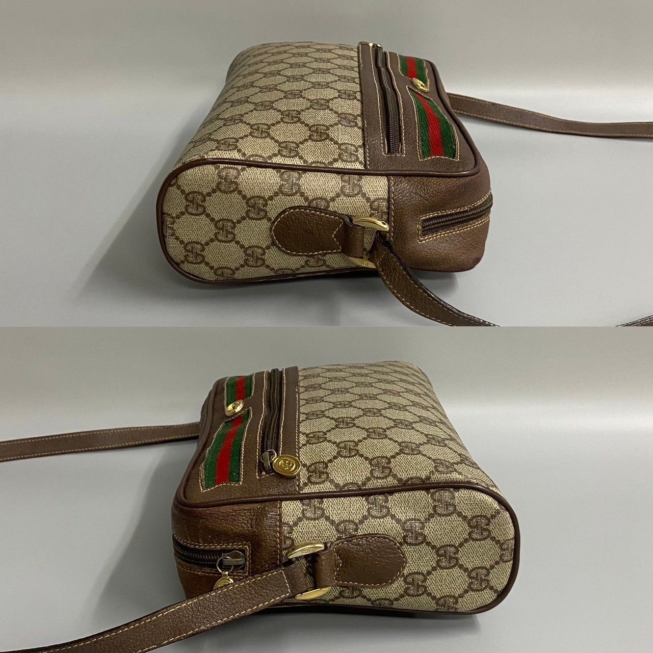 美品 GUCCI オールドグッチ グッチ ヴィンテージ シェリーライン GG ロゴ レザー 本革 ミニ ショルダーバッグ ポシェット  4kmf578-9 - メルカリ