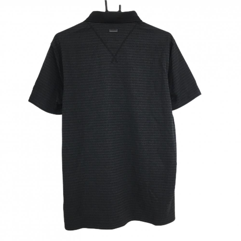 新品】セントアンドリュース 半袖ポロシャツ 黒×シルバー 織生地 UV