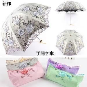 折りたたみ傘 晴雨兼用 レディース 日傘 遮光 UVカット 完全遮光 紫外線対策 折り畳み 雨傘 撥水 遮熱 軽量 レース