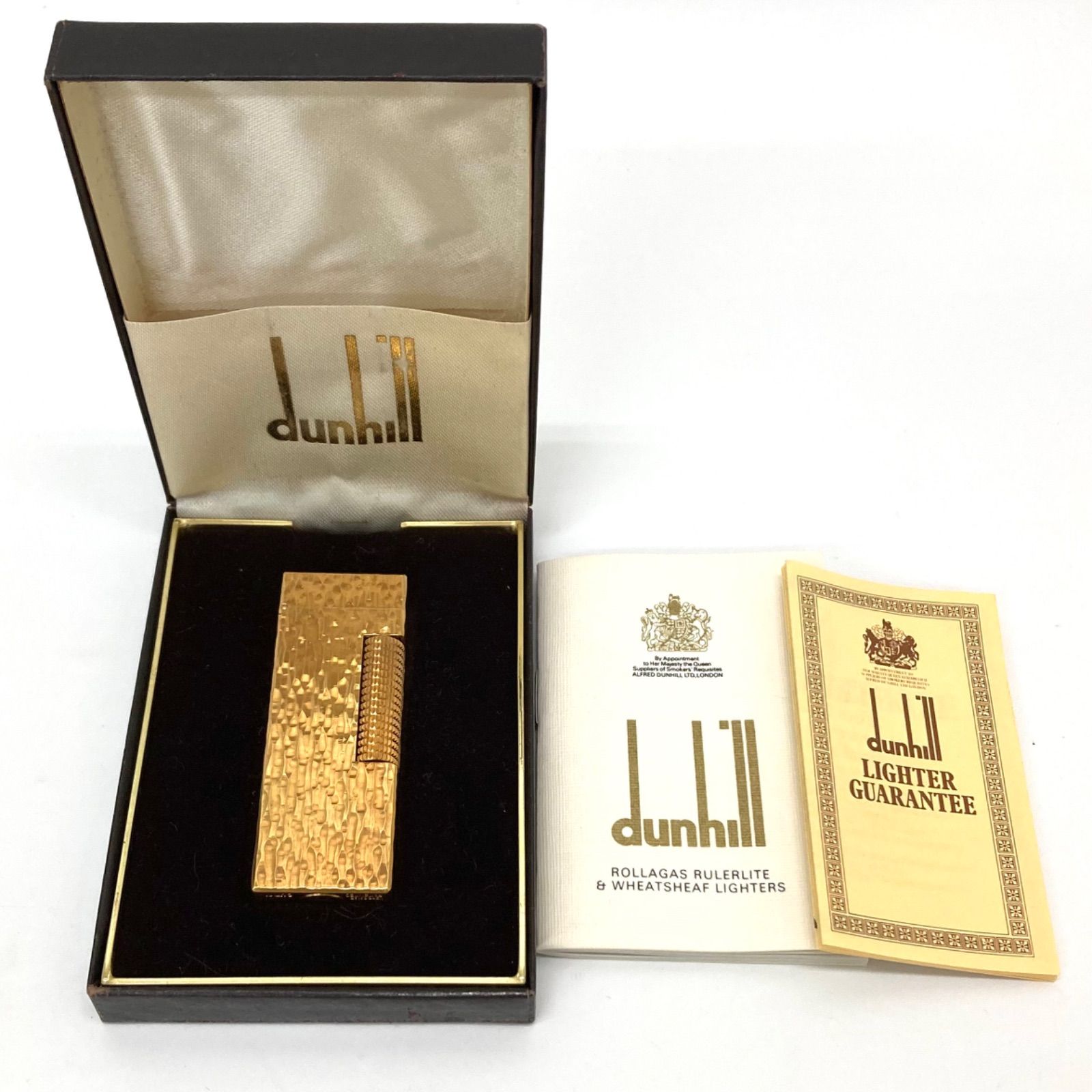 ◆dunhill◆ダンヒル ゴールド ガスライター ローラー 箱あり ジャンク