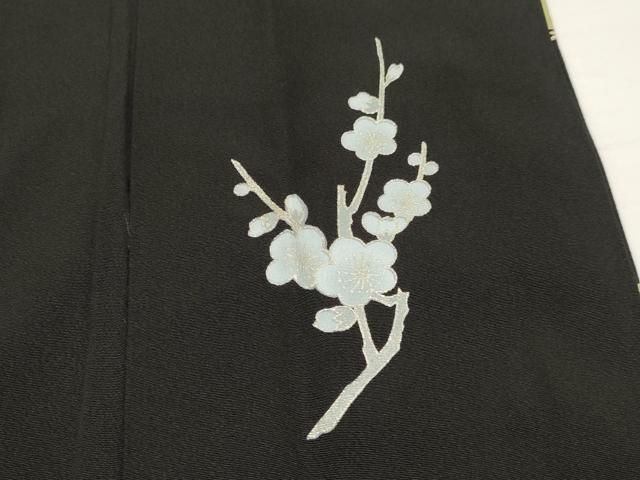 平和屋着物□豪華黒留袖 駒刺繍 地紙雪輪飛鶴吉祥花文 暈し染め