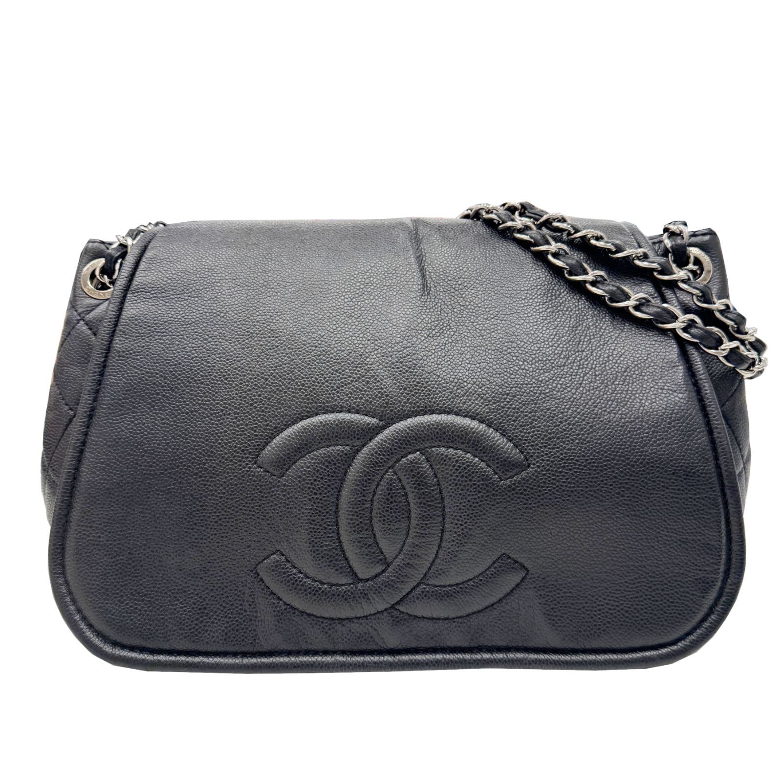 シャネル ココマーク チェーンショルダーバッグ キャビアスキン レディース CHANEL 【222-93581】 CHANEL シャネル ココマーク チェーンショルダー ショルダーバッグ