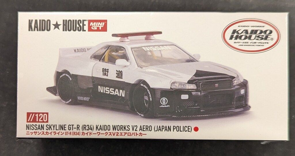 日産スカイラインGT-R(R34)KAIDO WORKS V2 エアロパトカー Kaido GT Nissan Skyline GT-R (R34) Kaido Works™ V2 Aero