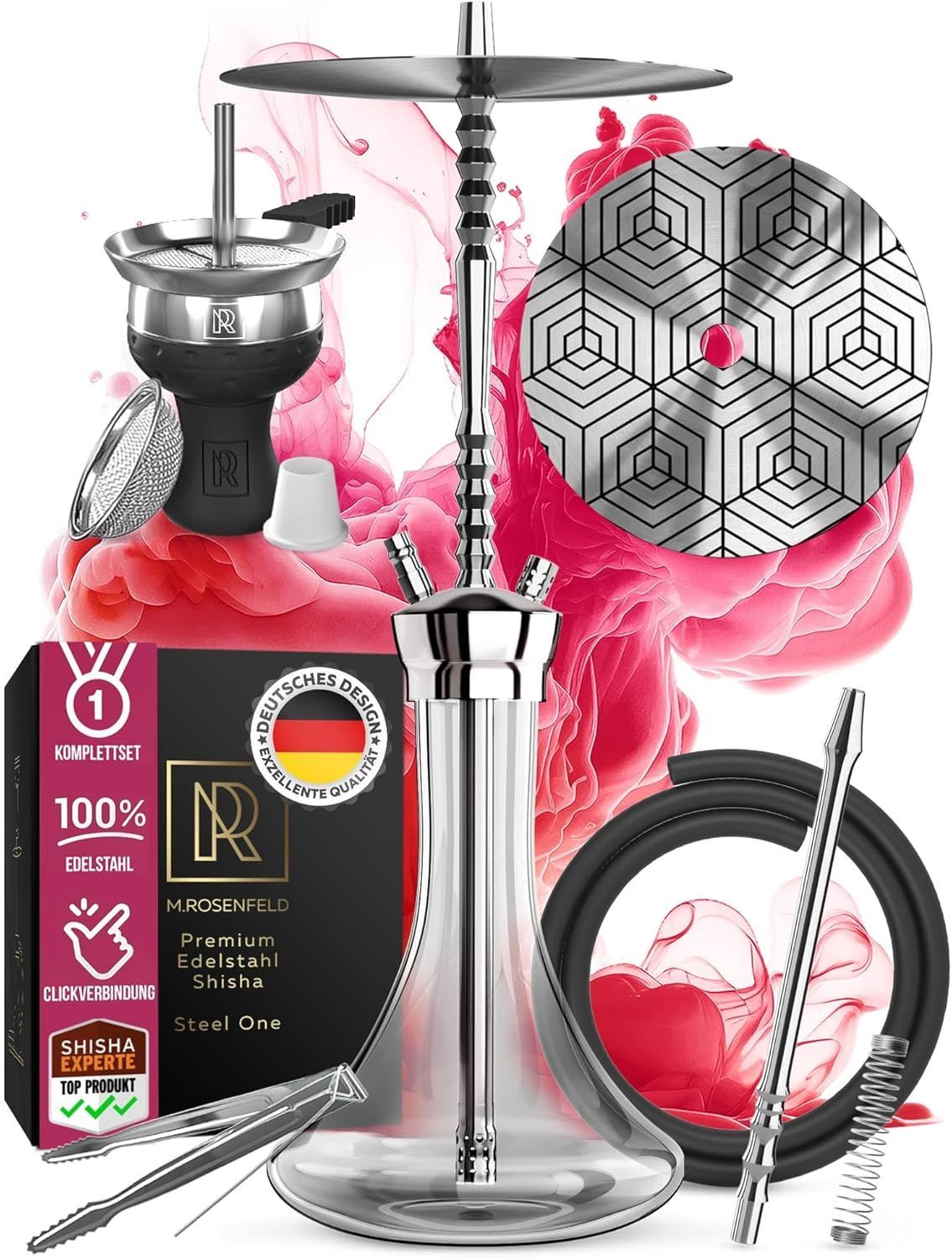 シーシャ 本体 Steel One 70cm - ワンクリックロック搭載 シーシャ セット 729134