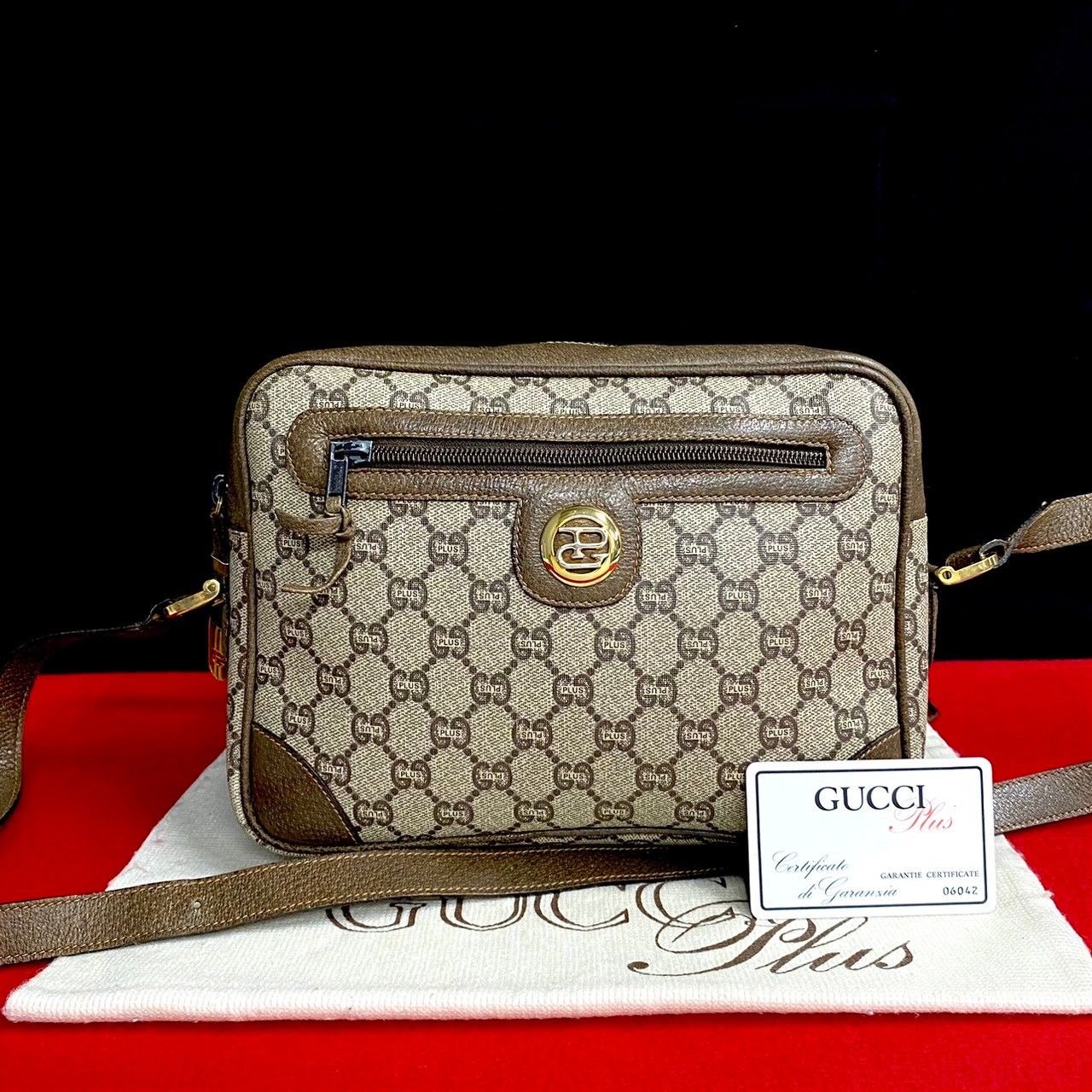希少　美品　GUCCI グッチ　GGプラス メッセンジャーバッグ 希少美品GUCCI グッチGGプラス メッセンジャーバッグ