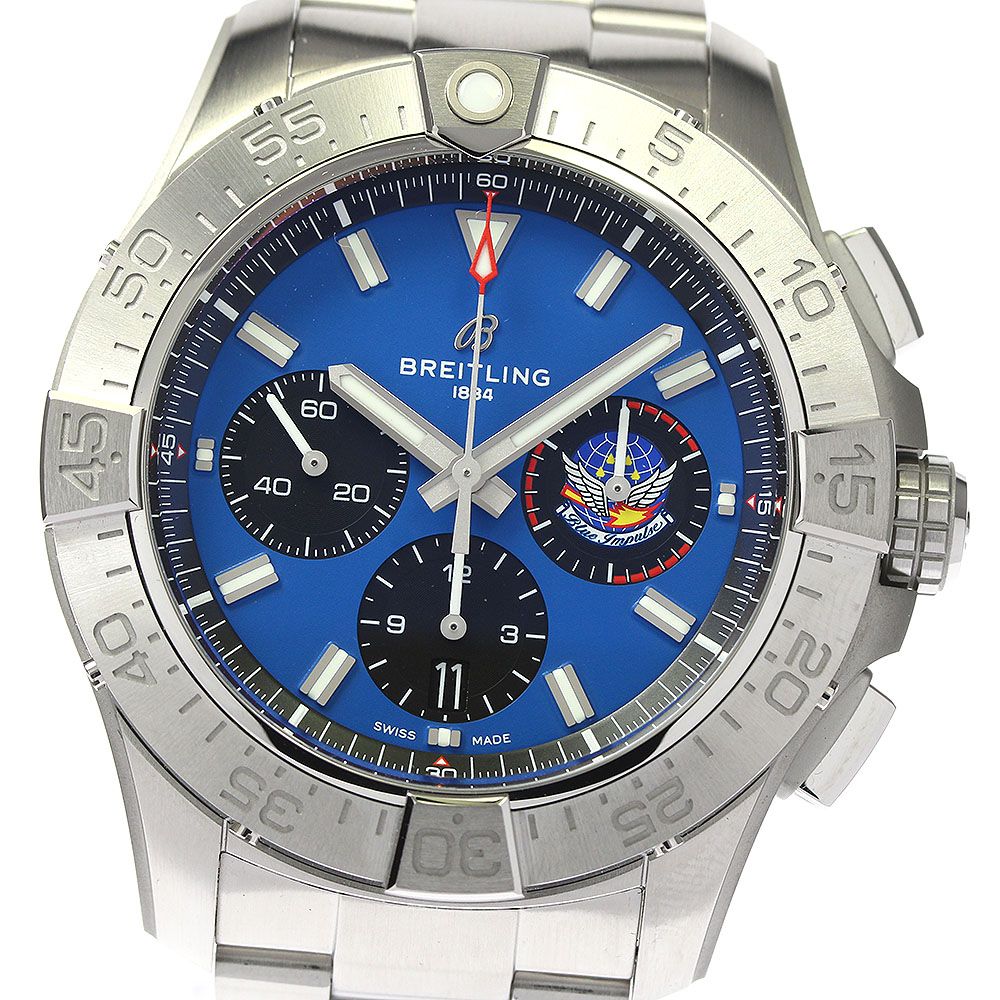 ブライトリング BREITLING AB0147 アベンジャー B01 クロノグラフ 44 ブルーインパルス 自動巻き メンズ極美品内箱・保証書付き_805063