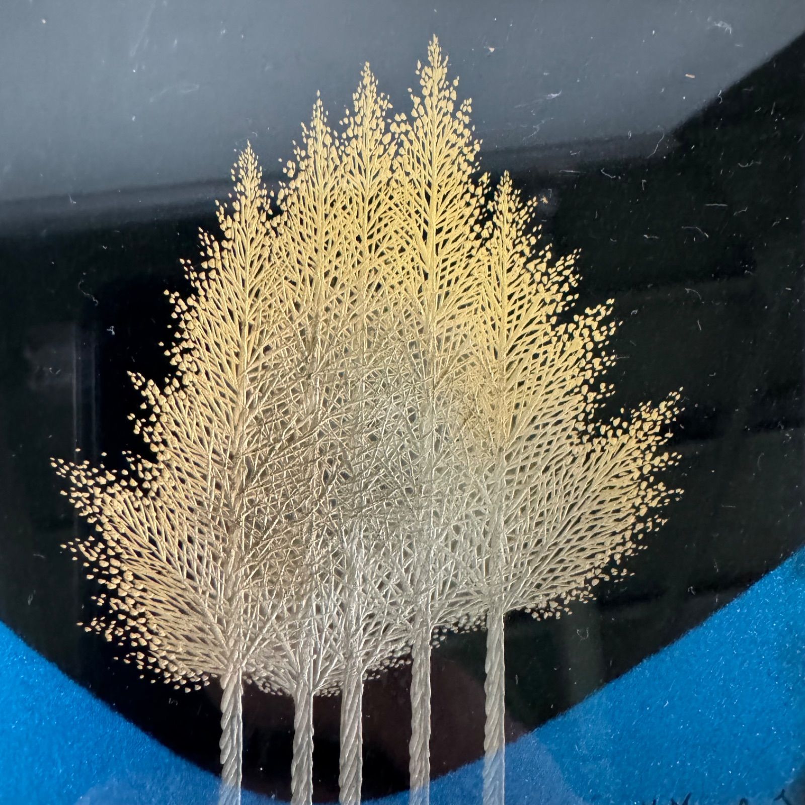 吠木正樹 輪島 漆芸額 立木 樹木 静樹 額装 漆パネル 漆器 日本