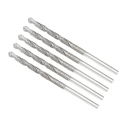 2.1 mm CoCud ダイヤモンド ツイスト ドリル ビット ドリル ビット直径 2.1 mm 先端メトリック ドリル ビット高速度鋼 ガラス 貝殻 石用 5 個