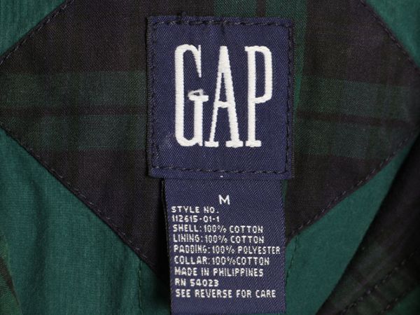 お得なクーポン配布中!】 90s OLD GAP ブラックウォッチ 中綿
