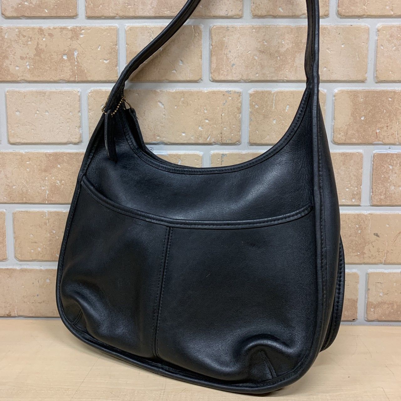4 COACH コーチ レザー ショルダーバッグ ブラック 9033 - メルカリ