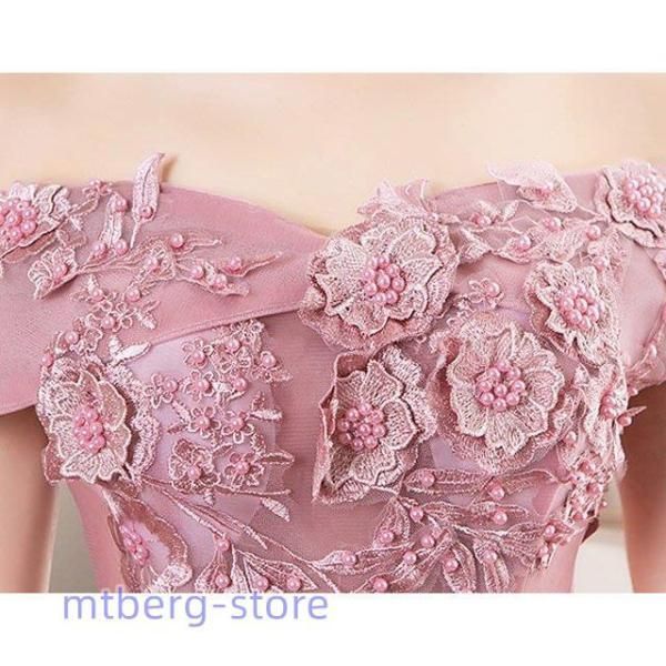 春新作 カラードレス ウェディング ウエディングドレス エンパイア 可愛い刺繍 オフショルダー お呼ばれ 舞台衣装 撮影 エレガント 演奏会 姫系hs4982 結婚式花嫁 ロングドレス ウェディングドレス オフショルダー ドレス