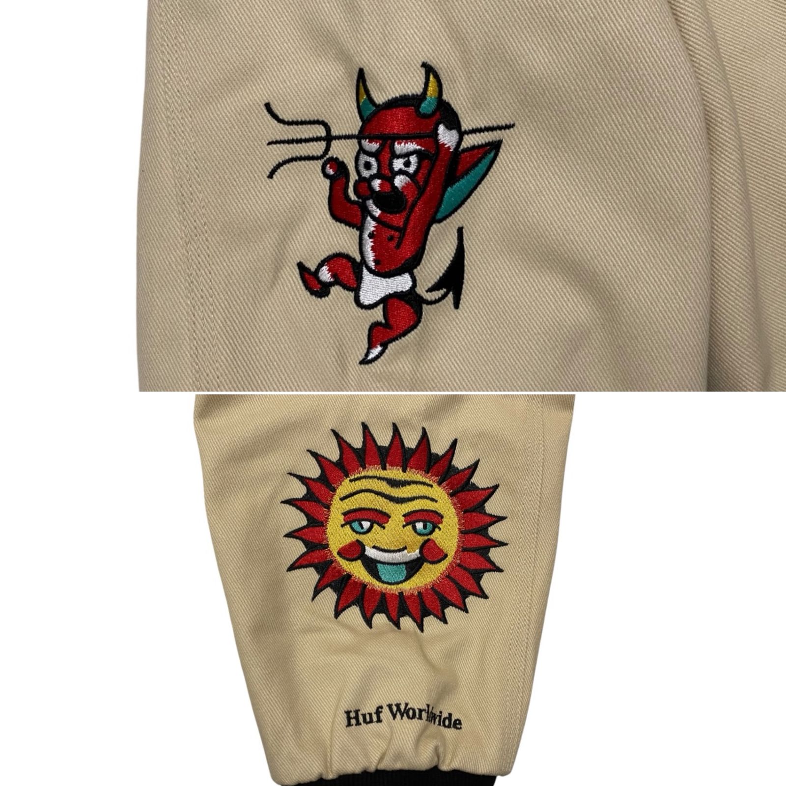 HUF (ハフ) BLEDSOE WORK JACKET NATURAL ブルゾン 刺繍 JK00449