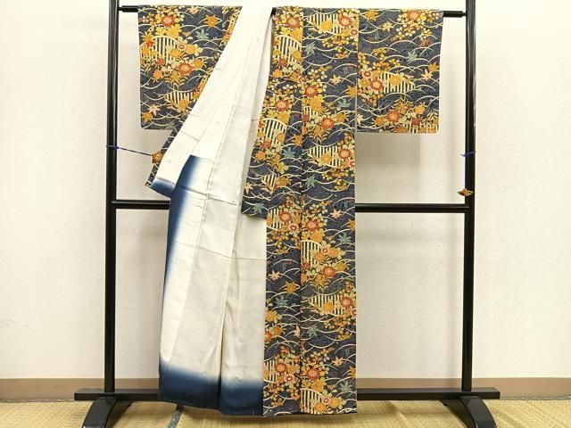 平和屋着物●上質な紬　鯉　正絹　逸品　AABA2659np 平和屋着物○上質な紬 鯉 正絹 逸品 AABA2659np