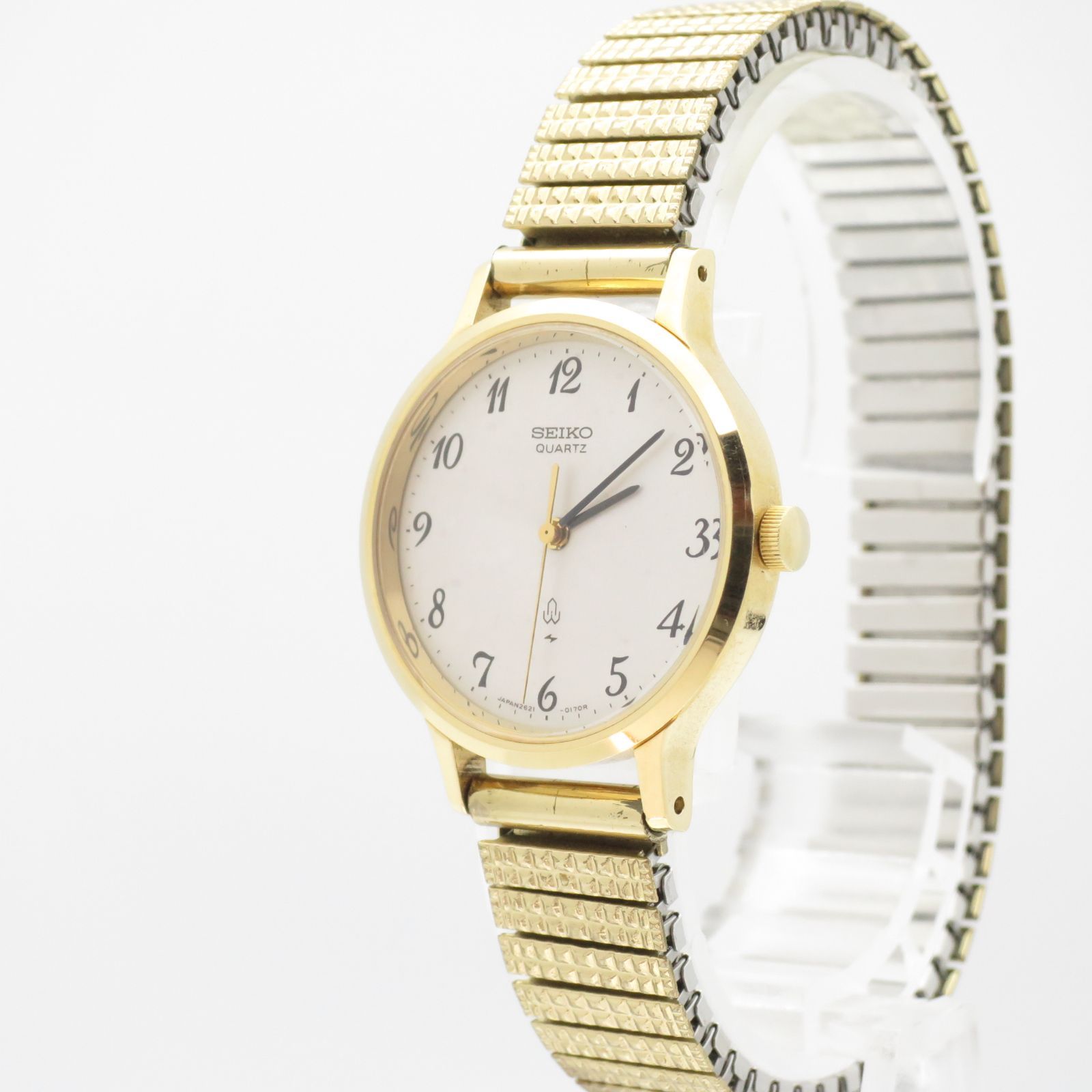 稼動　腕時計　SEIKO　セイコー　ゴールド　1P レディース　新品電池　E22 SEIKO 腕時計 セイコー レディース腕時計 金色 ゴールド 上品