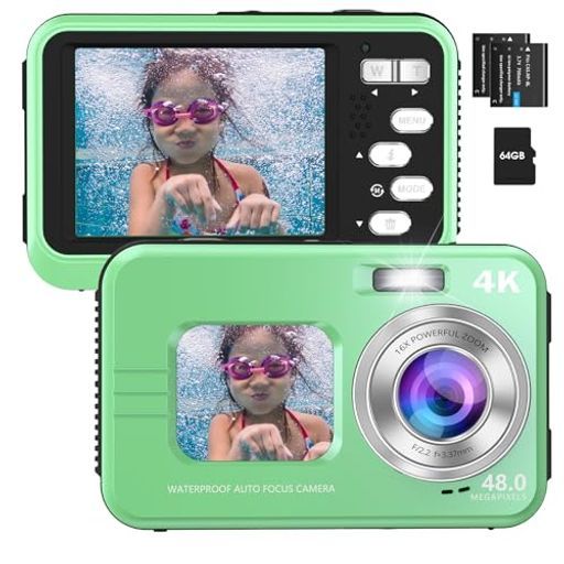 HICSHONデジタルカメラデジカメ4K水中カメラ防水カメラオート