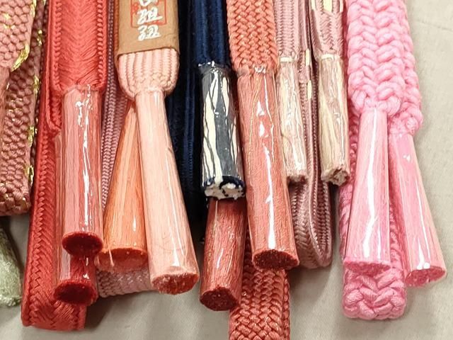 平和屋着物○和装小物 帯締め10本 奈良組 高麗組 京の組紐 手組紐 金糸  