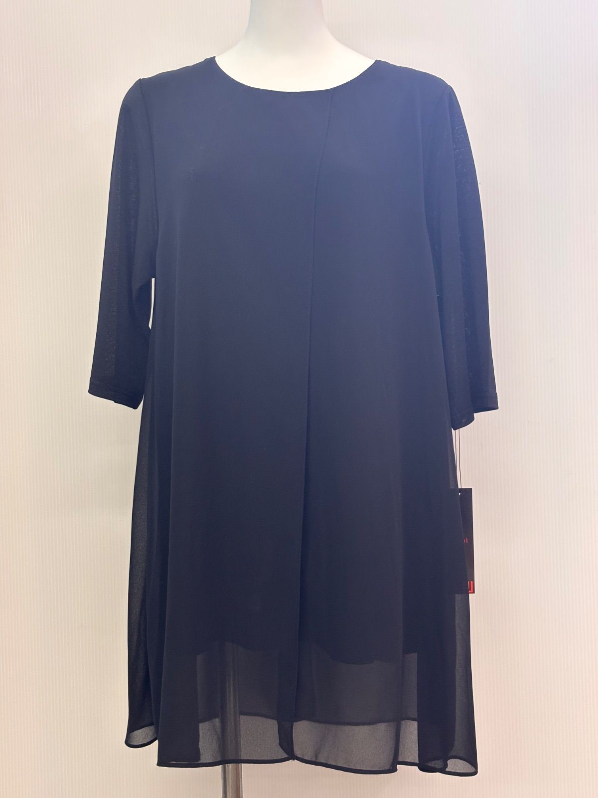 春夏 黒無地チュニックカットソー ︎ミセス•シニア･高齢者•おばあちゃん服 ︎母の日や敬老の日にも