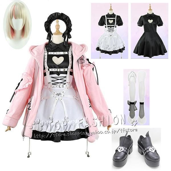 バーチャルYouTuber 魔界ノりりむ コスプレ 衣装 ウィッグ 靴 道具別売り