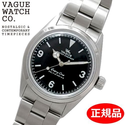 【新品】VAGUE WATCH Co. ヴァーグウォッチ カンパニー 腕時計 Every-One 機械式 自動巻き オートマチック ブラック文字盤 E1-L-001-SB【正規品】