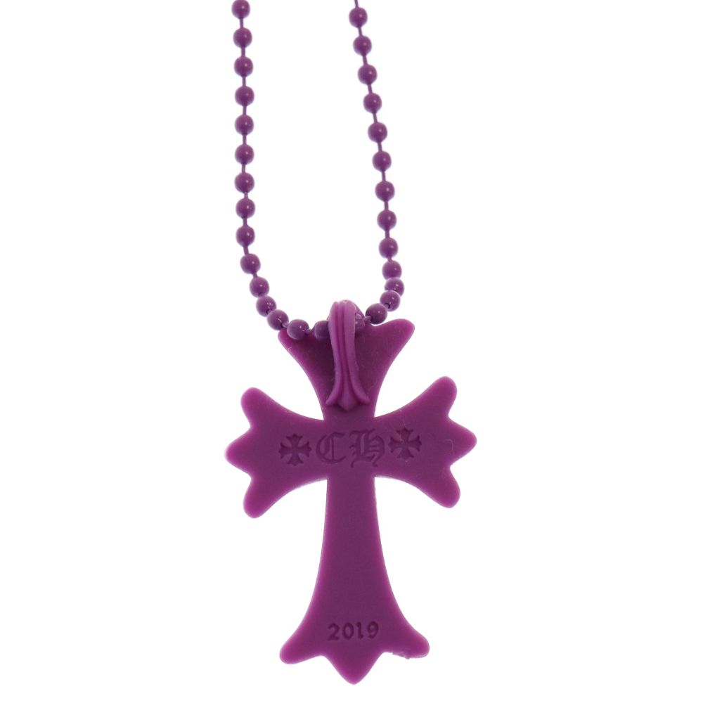 CHROME HEARTS ラバーネックレスクロス紫PURPLE