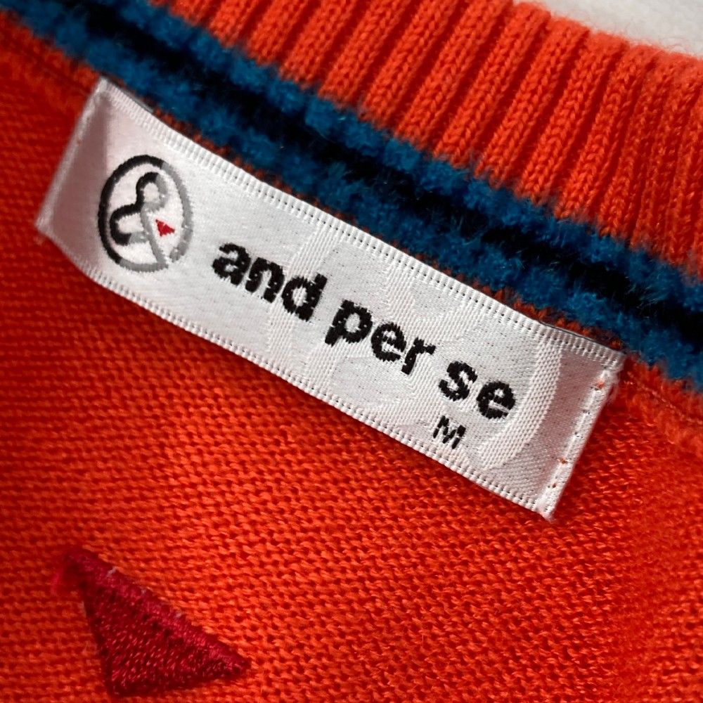 アンパスィ◆メンズ用ゴルフニット トレーナー ◆ and per se Mサイズ アンパスィ◇メンズ用ゴルフニット トレーナー ◇ and per se M