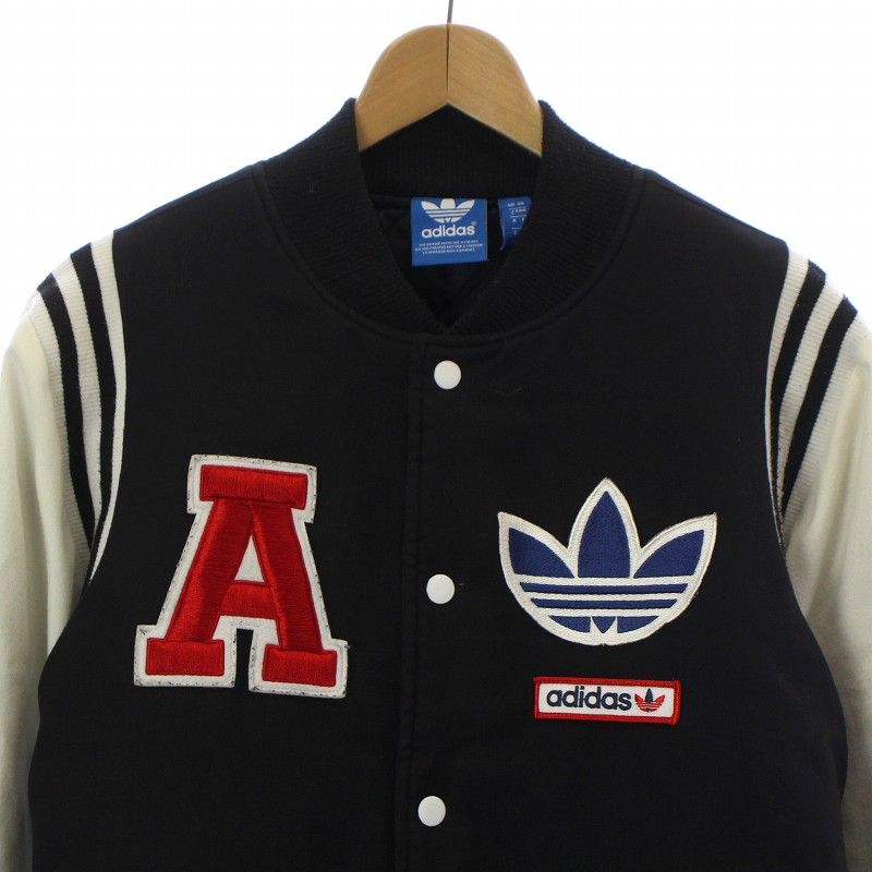 アディダスオリジナルス adidas originals ワッペン スタジアム ジャケット Wappen Stadium JKT スタジャン ブルゾン  ロゴ L 黒 ブラック 白 ホワイト M33846 /AQ □GY01 - メルカリ