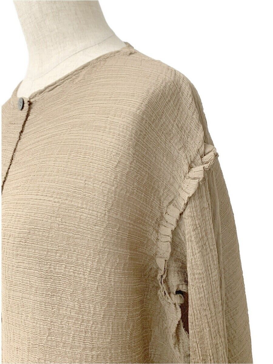 ミーイッセイミヤケ シャツ ブラウス SHEER SEE-THROUGH CREPE 長袖 
