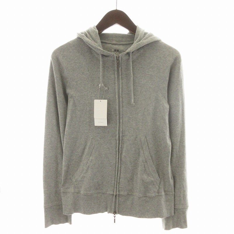 three dots ネイビー オーガニックコットンニット ジップフーディ Organic cotton knit zip hoody｜スリードッツ オフィシャル