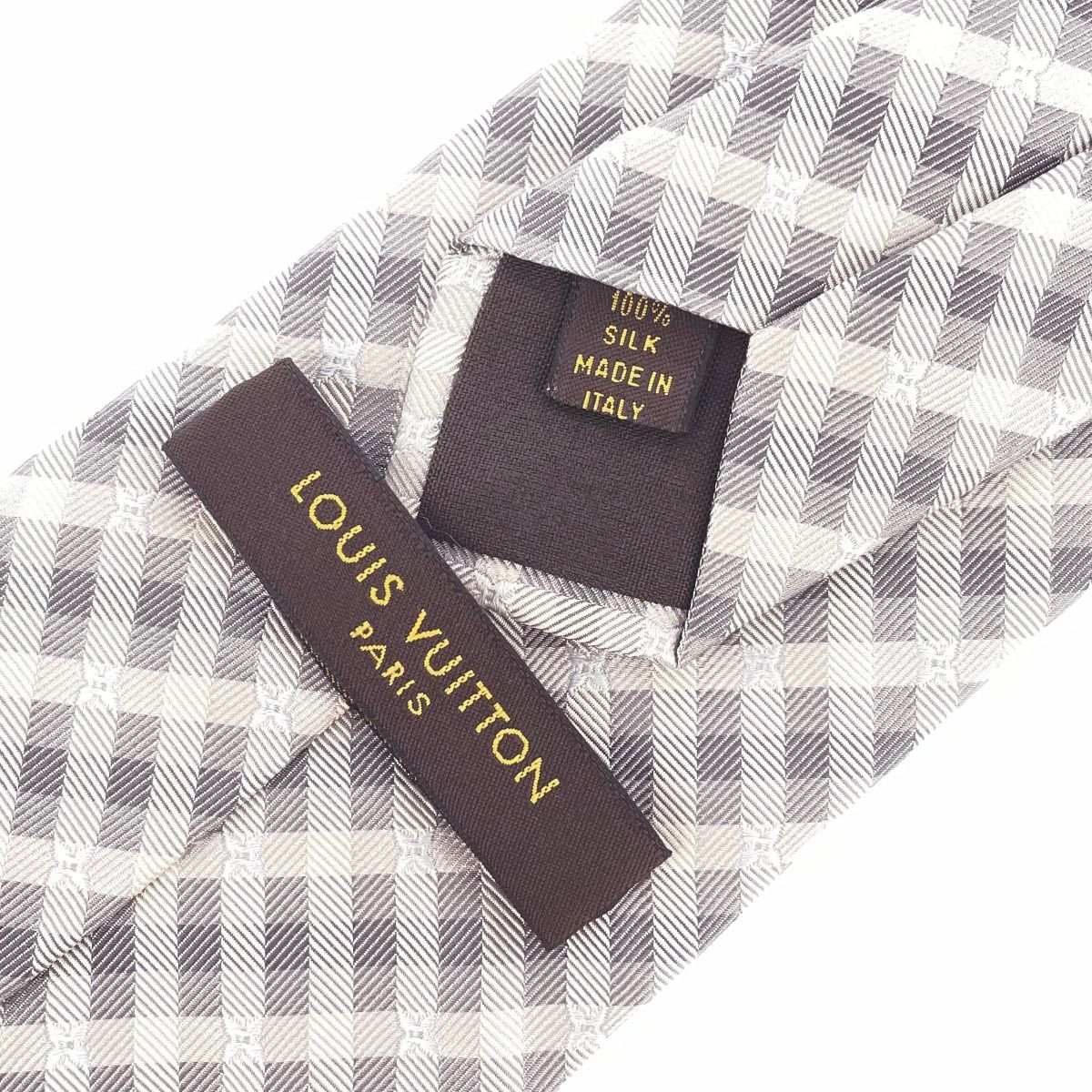 LOUIS VUITTON ルイヴィトン ネクタイ チェック柄/シルク100％ シルク
